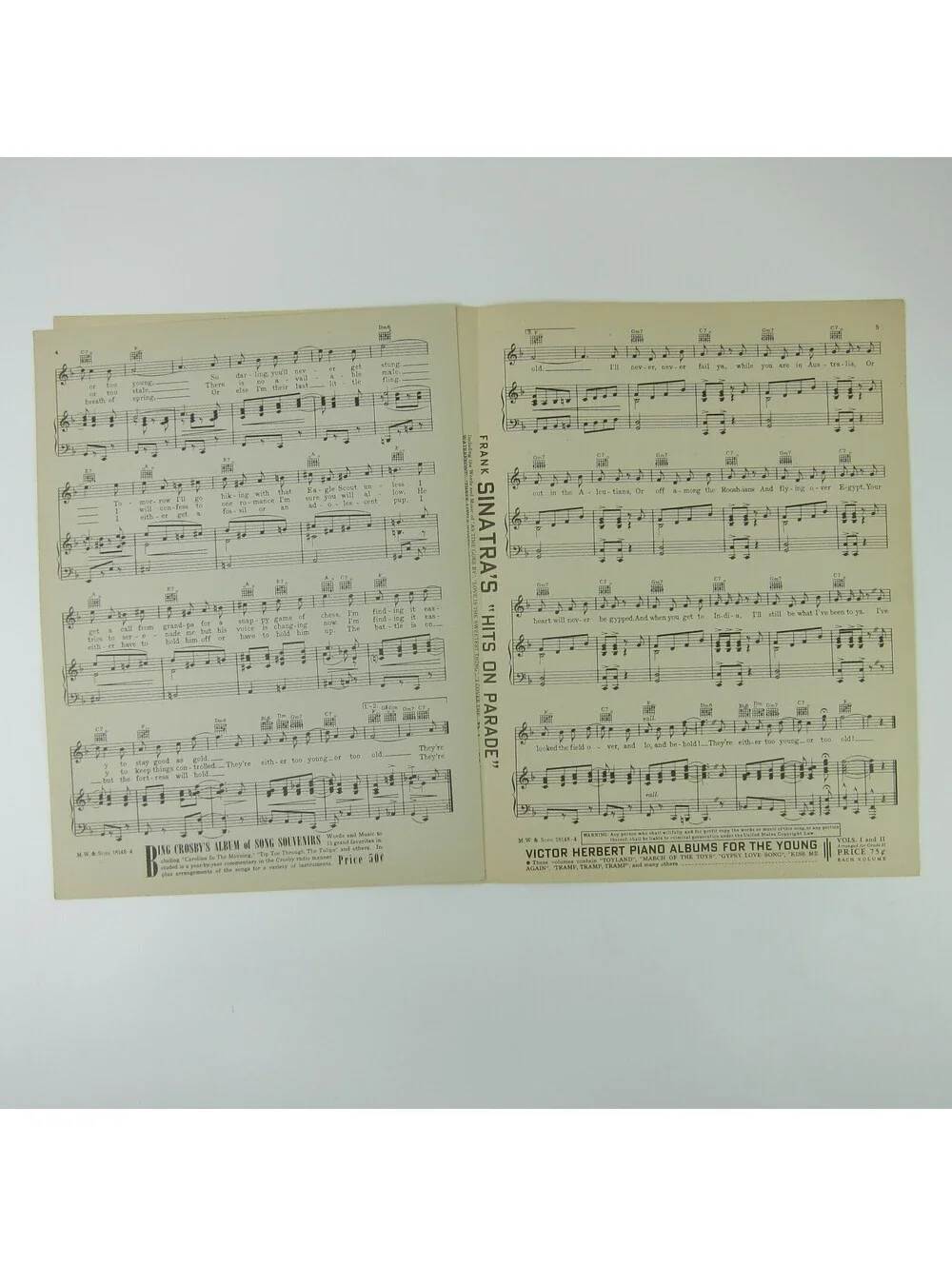 Sheet Music They're Either Too Young Or Too Old Thank Your Lucky Stars 1943